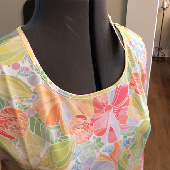 Lemon Garden Print by JEAN-PIERRE KLIFA Shift Dress NWT Size Medium - Picture 4 of 10